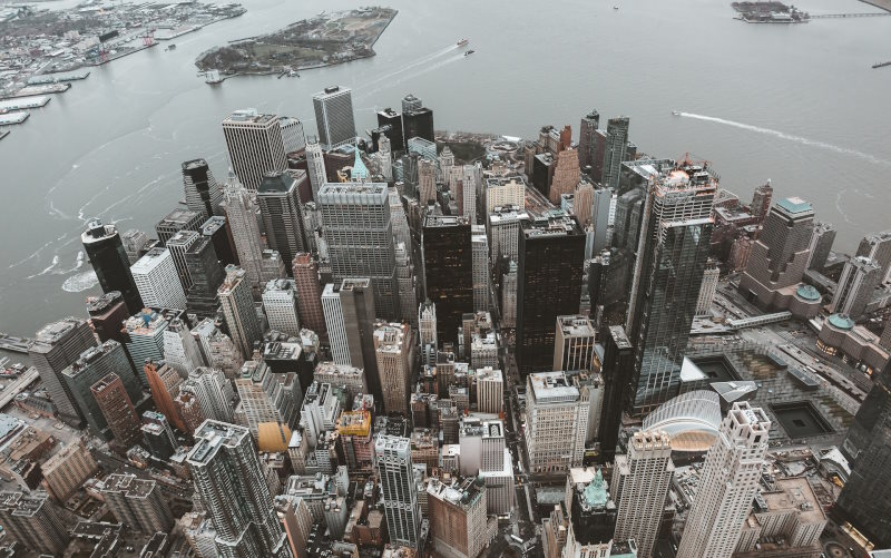 Image of lower manhattan from above